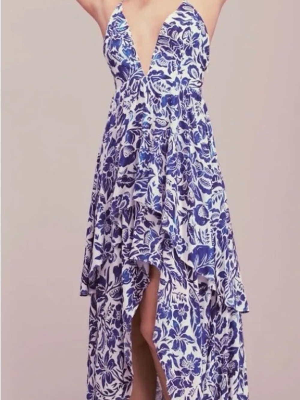 The Jetset Diaries Indigo Jungle High-Low Maxi Dress